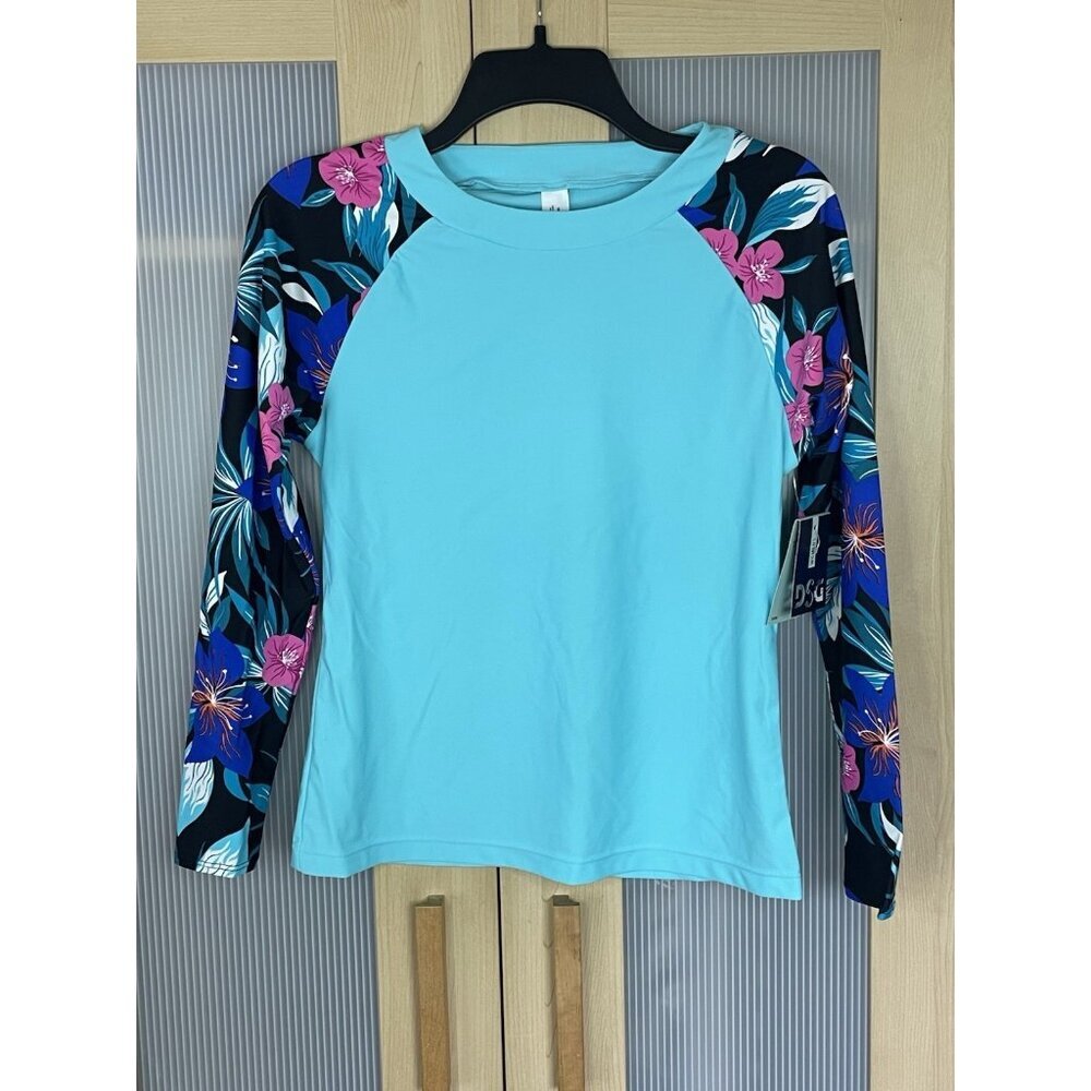 DSG long sleeve swim Top Sz S rash guard‎ women Beach Vacation Summer Outdoors